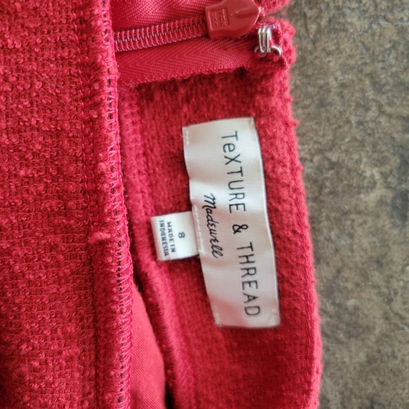 Madewell Texture & Thread tie up jumper jumpsuit red sleeveless Sz 8 - Picture 8 of 9